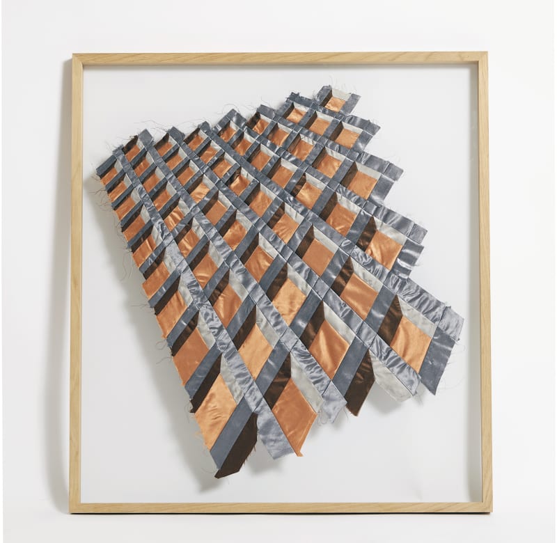 Inger Bergström, Perspective of Glossy Fabrics (Grey and Brown), 2020.