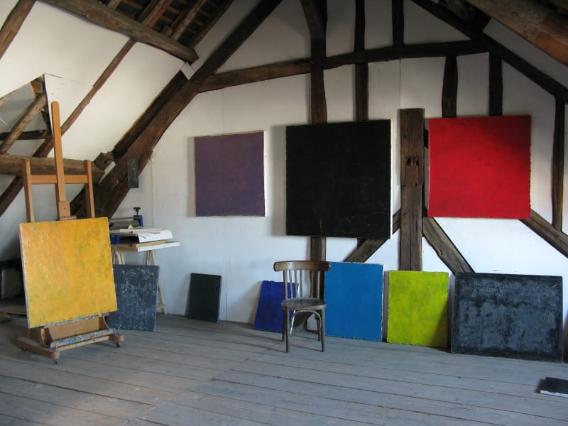 Madhat Kakei's studio, Courtalain, France. Photo Courtesy the artist.