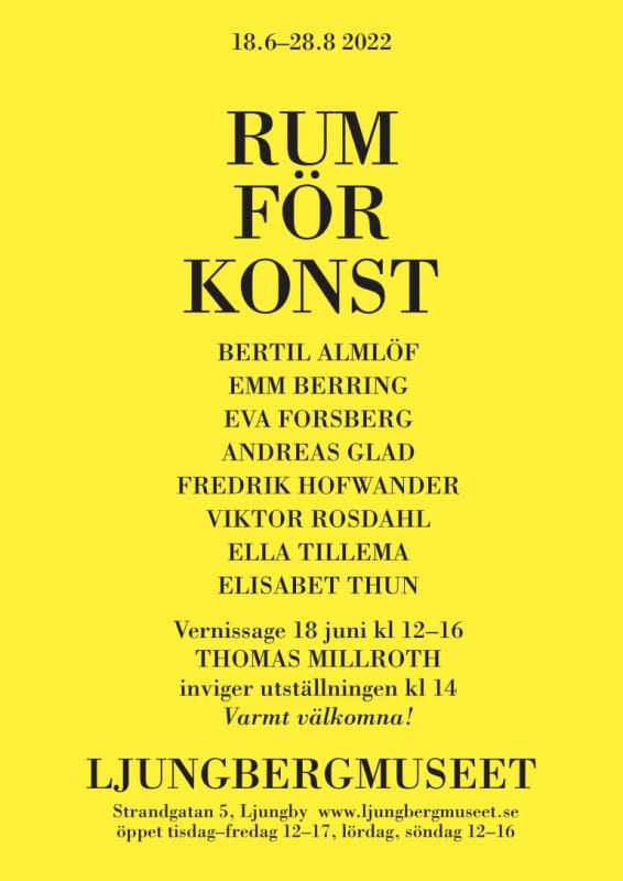 Andreas Glad, Elizabeth Thun & Viktor Rosdahl at Ljungbergmuseet, Ljungby