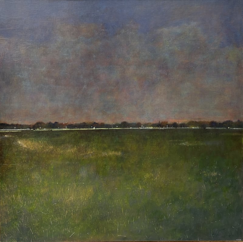 Nocturne, Clapham Common, oil on canvas, 39 1/4 x 39 1/4 in / 100 x 100 cm
