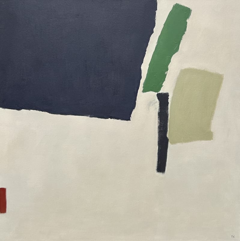 Blue & Green Composition, oil on canvas, 34 x 34 in / 86.25 x 86.25 cm