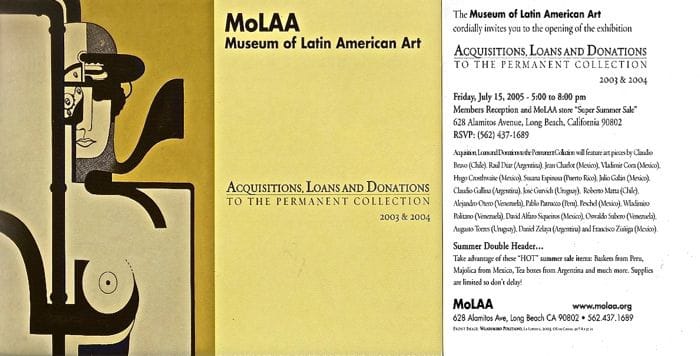 Auction Latinamerican Artists 2005, Museum Of Latin American Art. MoLAA, Long Beach. CA, USA.