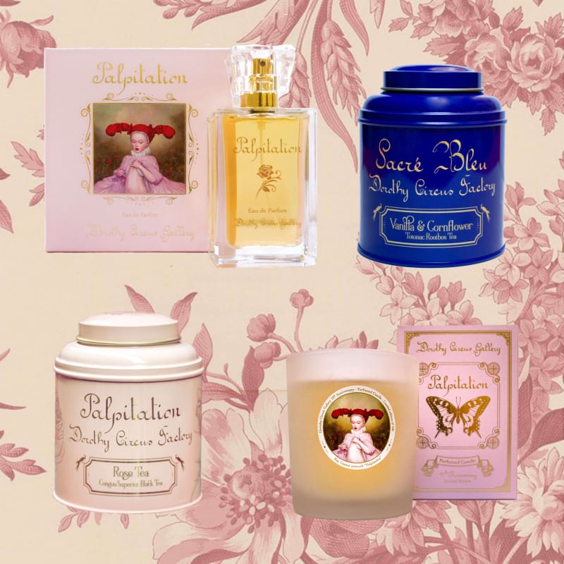 DCG Factory Set with Palpitation Perfume, Candle, Tea and Sacre Bleu Tea