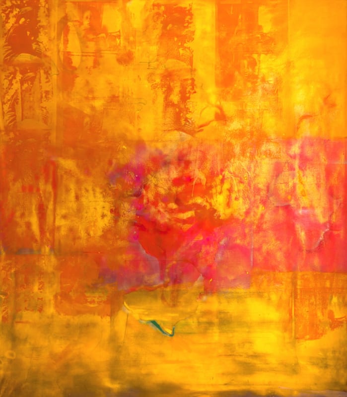 detail of Frank Bowling, Middle Passage, 1970