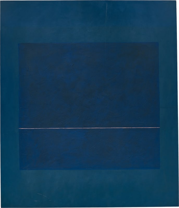 Virginia Jaramillo, Blue Space, 1974, Oil on canvas, 208.3 x 177.8 cm, 82 x 70 in