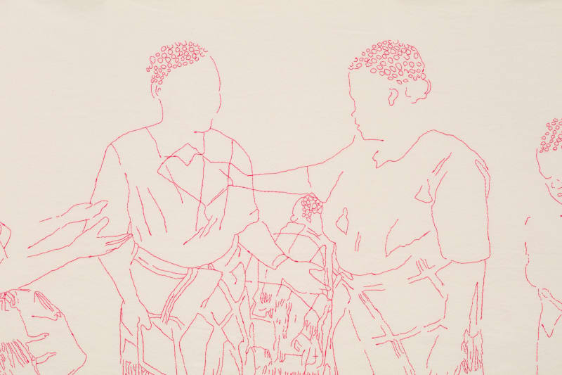 Detail of Senzeni Marasela, Waiting for Gebane, 2018