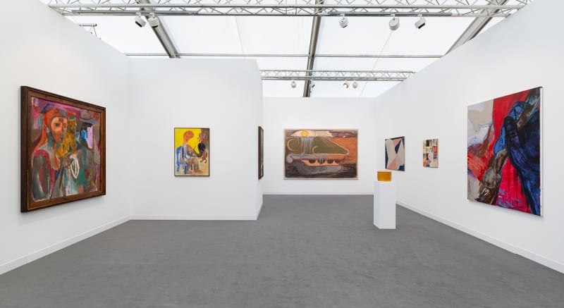 Installation view of Frieze London, 2024, Hales Gallery, Booth A24
