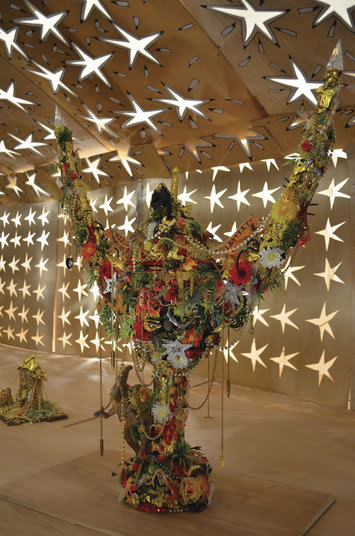 Hew Locke, Starchitect, 2011, Wood, plywood, lights, mixed media, installated at Artsway Gallery