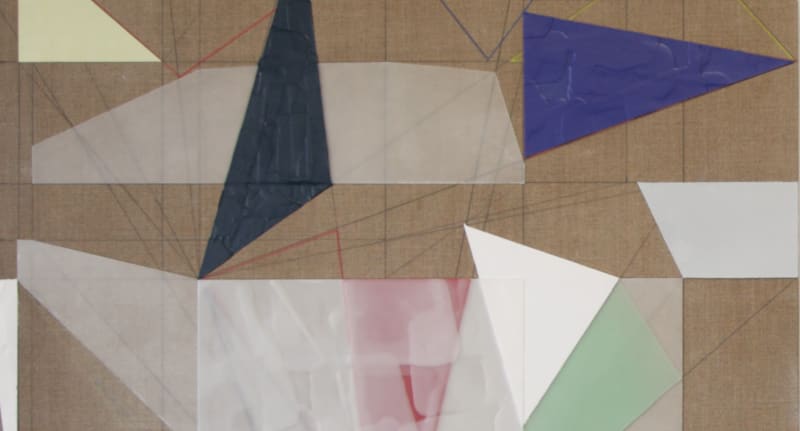 Detail of Andrew Bick, OGV [Mirror/Shift] (small version), 2010, Oil, marker pen, watercolour, and wax on wood, Each: 76.8 x 63.5 cm, 30 1/4 x 25 in