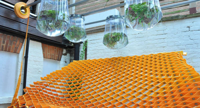 Installation view of Rachael Champion, Architecture of Enjoyment at Fokidos 21 in Athens