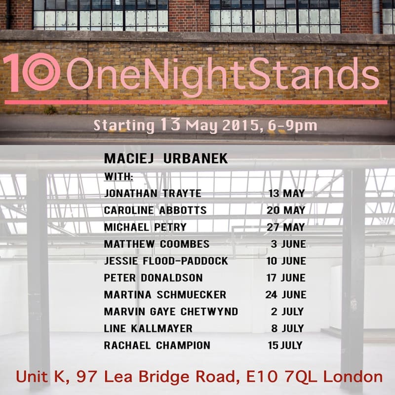 Poster for 10 One Night Stands, Rachael Champion, 2015