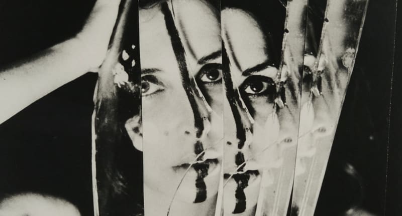 Detail of Carolee Schneemann, Eye Body #11, 1963/1989, Gelatin silver print, 27.9 x 35.6 cm, 11 x 14 in, Framed: 52.5 x 43.5 x 4 cm, 20 5/8 x 17 1/8 x 1 5/8 in
