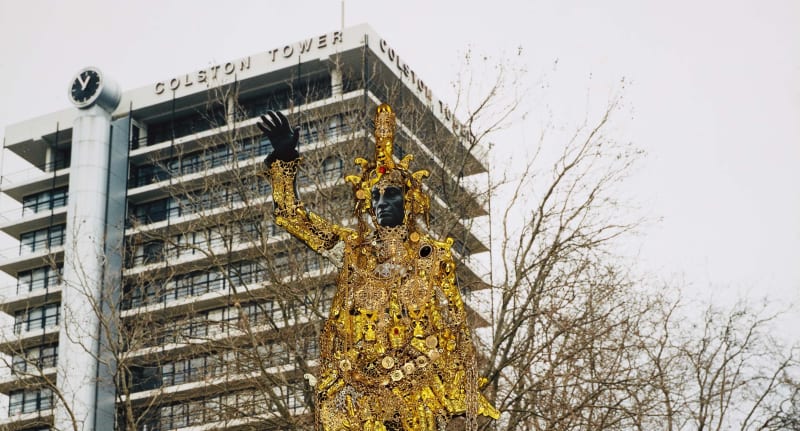 Detail of Hew Locke, Burke (RESTORATION series), 2006
