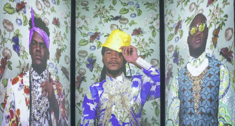 detail of Ebony G. Patterson ...three kings weep..., 2018