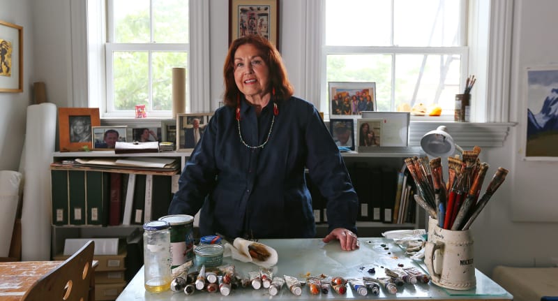 Portrait of Kay WalkingStick. Photo by Rich Schultz