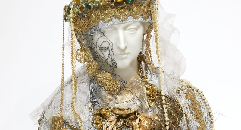 Detail of Hew Locke, Souvenir 1 (Queen Victoria)