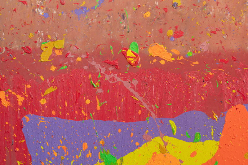 Detail of John Hoyland, 22.6.70, 1970, Acrylic on canvas, 213.5 x 515.6 cm