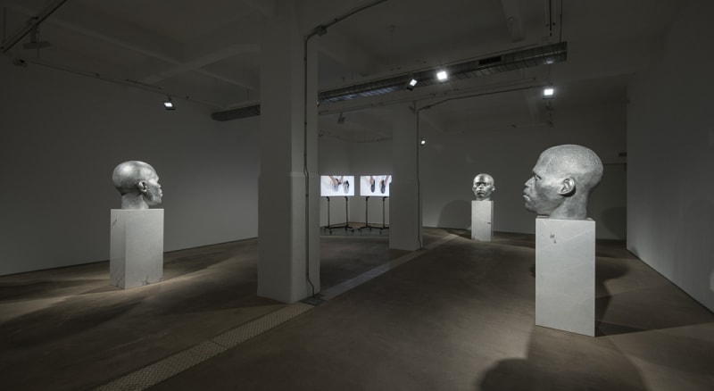 Installation view of Thomas J Price, Worship at Hales London