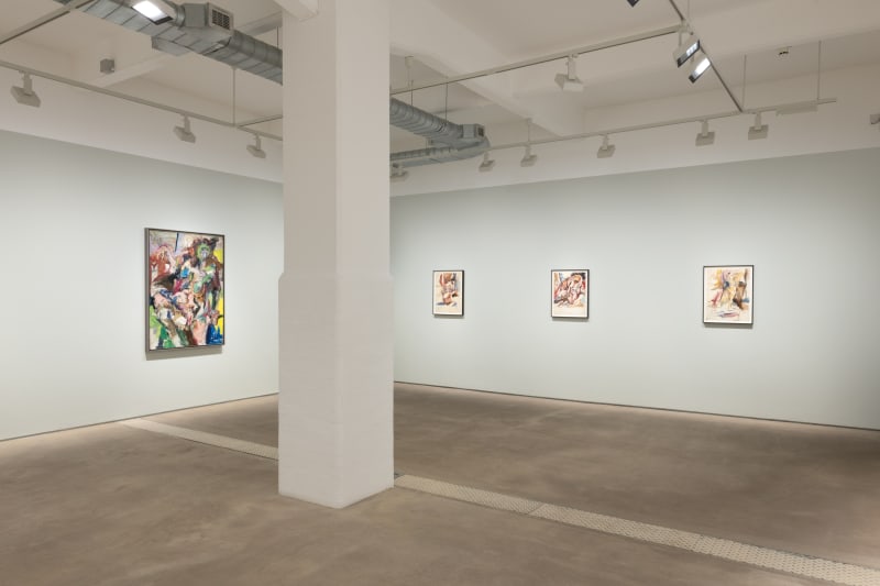 Installation view of Carolee Schneemann 1955–1959, Hales London, 17 September – 29 October 2022 