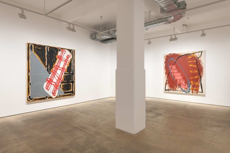 Installation view of Basil Beattie, Recalling Echoes, Hales London, 19 May - 1 July 2023 