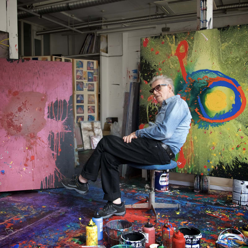 Portrait of John Hoyland in his studio, July 2010. Photo by Nick Smith.