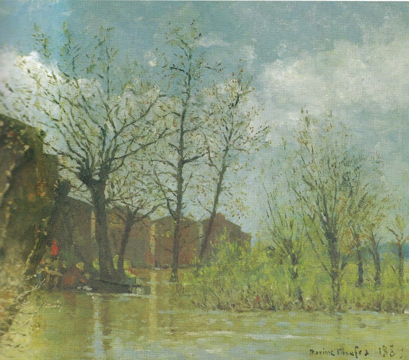 Maxime Maufra, L'Inondation, 1889, oil on canvas, 17 1/4 x 21 ins, 44 x 53 cm