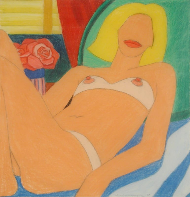 Tom Wesselmann, Nude, 1980, pastel and pencil on paper, 11 1/2 x 10 1/2 ins, 29.2 x 26.7 cm