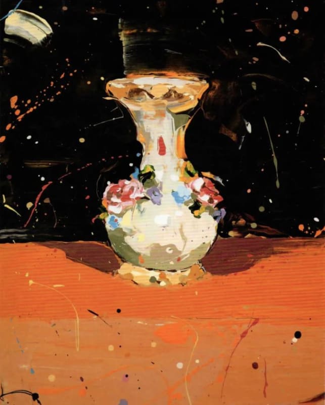 Paul Richards, Vase, 1996, oil on canvas, 19 3/4 x 16 ins, 50 x 40.5 cm