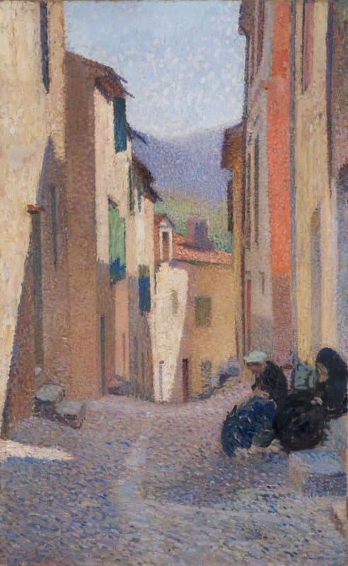 Henri Martin, Rue ensoleillée, après-midi (Collioure), 1923, oil on canvas, 41 3/8 x 25 5/8 ins, 105.1 x 65.1 cm