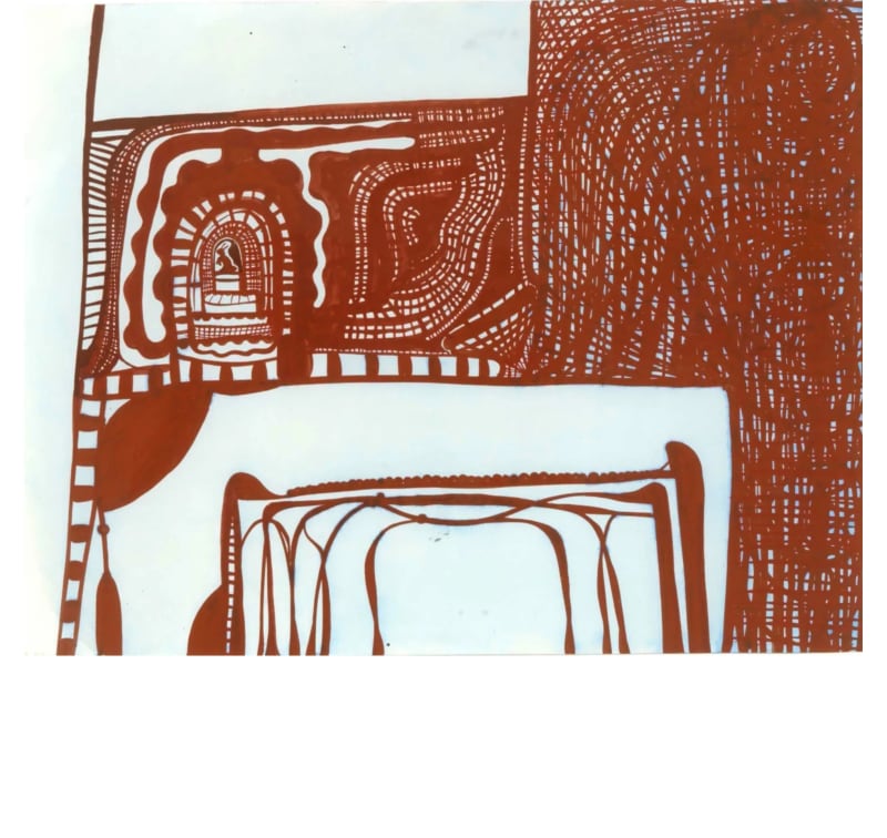 Sharon Horvath, THE CATCH , 2006, ink and acrylic on paper, 20 x 26 inches.