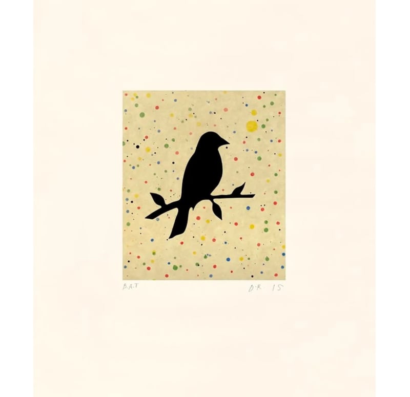 Dan Rizzie Doty's Robin, 2016 numbered edition: 80initials, date lower right relief print 22 x 19 inches26 x 22 3/8 inches framed AP 1/12