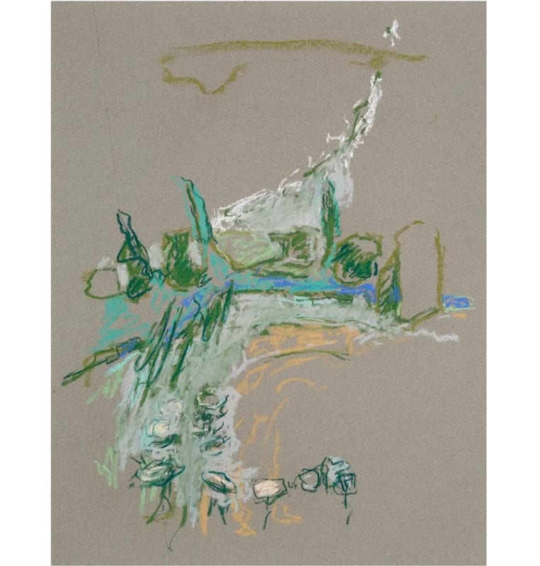 Robert Dash From Blue Hill XVI, 2013 signed and dated lower right pastel on antique rag paper 25 1/2 x 19 3/4 inches27 1/2 x 21 3/4 inches framed
