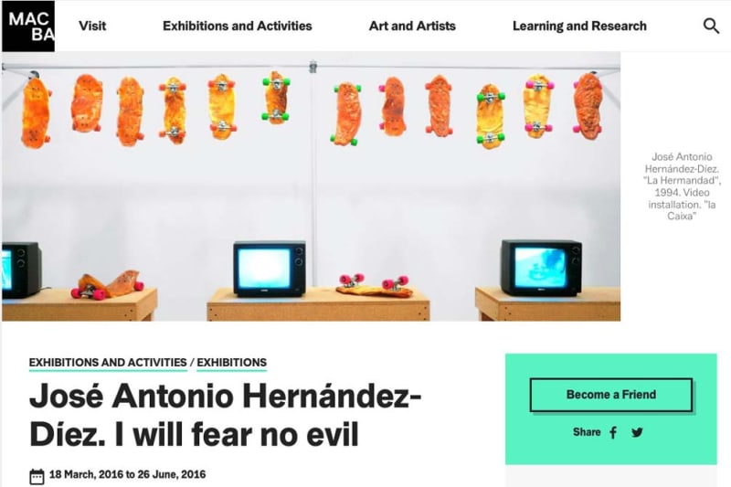 José Antonio Hernández-Díez. I will fear no evil, MUSEUM EXHIBITION