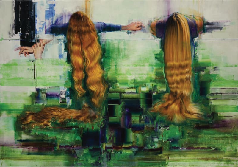 Attila Szűcs, Planking and floating, 2024 Oill on canvas 140 x 200 cm 55 1/8 x 78 3/4 in