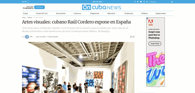 Raúl Cordero. Artes visuales: cubano Raúl Cordero expone en España.