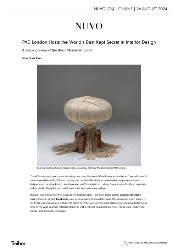 NUVO, PAD LONDON hosts the world's best kept secret in interior design