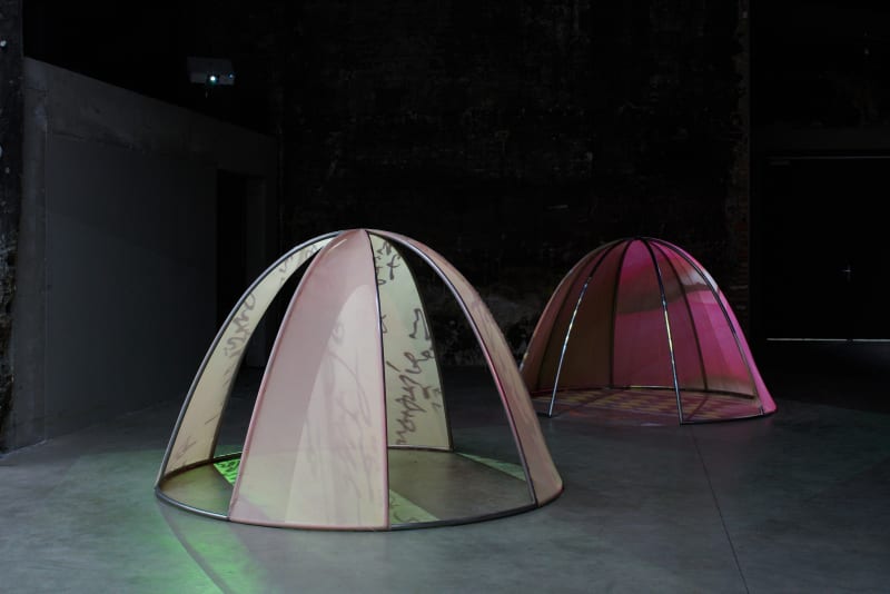 Isabella Fürnkäs, Ataraxia, 2022, intallation view at K60 Hallen #3, photo by Joe Clark, courtesy of the artist and Hua International.