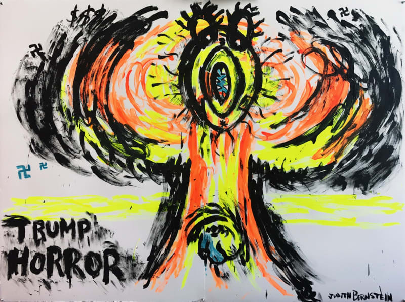Judith Bernstein Trump Horror, 2017 Acrylic on paper 121.9 x 160 cm 48 x 63 in