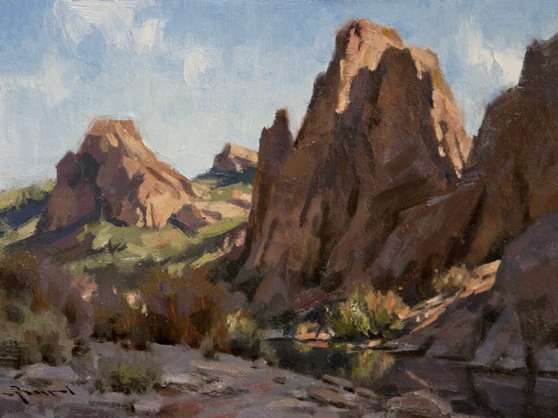 Plein Air Painting at Saguaro Lake Ranch, Mitch Baird I Off-Site I Workshop I Oil
