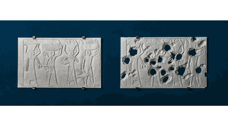 Piers Secunda, ISIS Bullet Hole Painting (Fours Horses), 2017