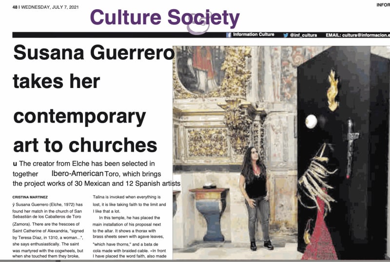 Culture Society: Susana Guerrero takes her contemporary art to churches, July 2021, by Cristina Martinez