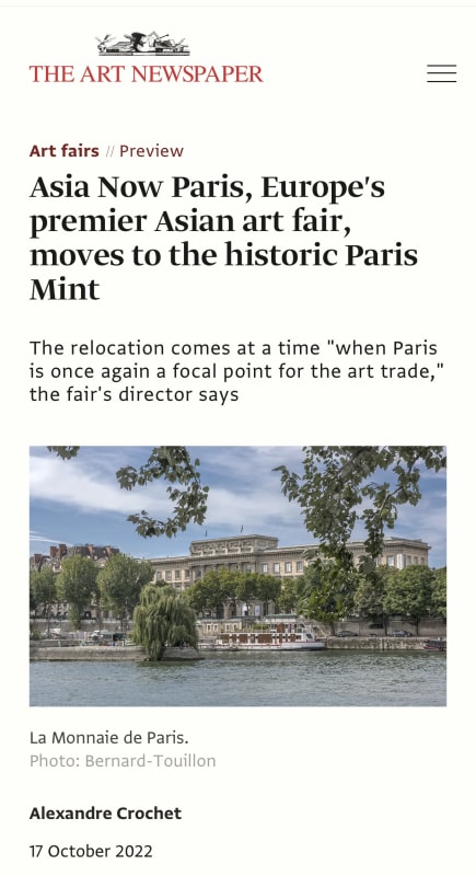 Asia Now Paris, Europe's premier Asian art fair