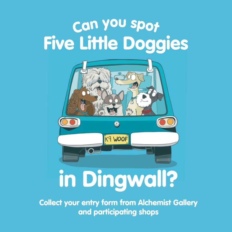 Five Little Doggies in Dingwall, a free fun town trail for children this summer