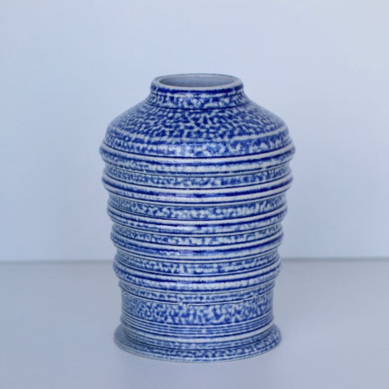 Peter Black Stoneware Vase - Wider Top, 2022 Salt glazed ceramic H16 x W11 x D5.5 cm