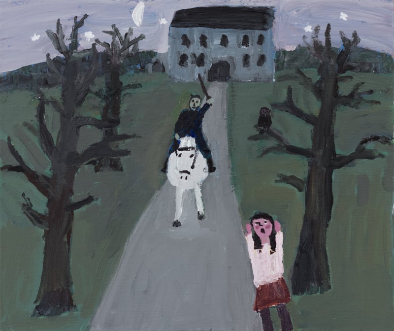 Kent Iwemyr ”Den blå ryttaren / The Blue Rider”, 2023. Akryl på duk / Acrylic on linen 38,5x45,5 cm