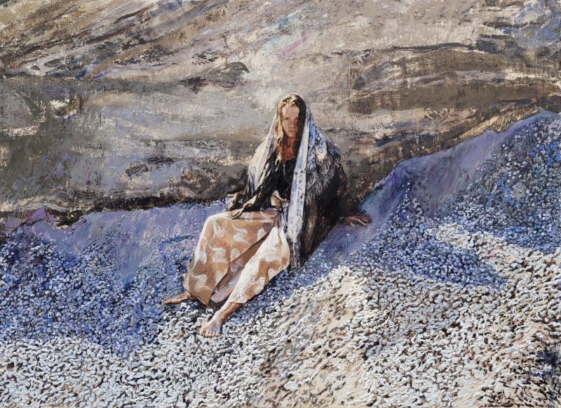 Sara-Vide Ericson, ”The Living Rock (That Ends Time)”, 2023. Oil and pastel on canvas, 160x220 cm