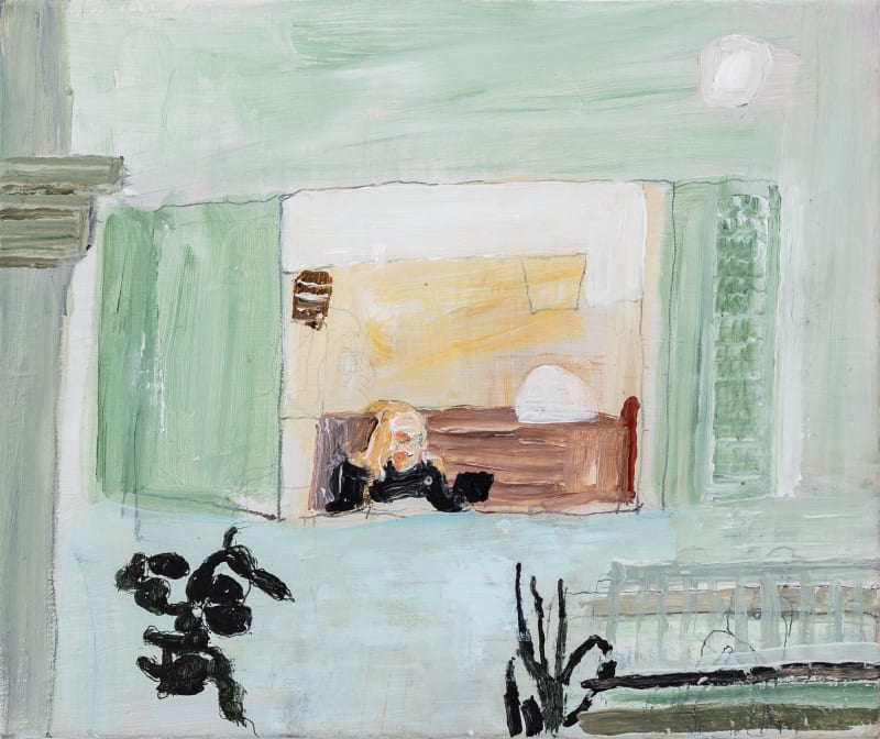 ”Elisabeth”, 2022. Acrylic on linen, 29x35 cm.