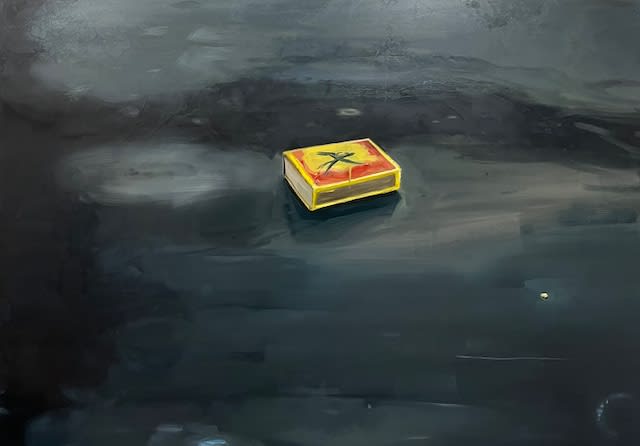 Anna Bjerger, ”Matchbox”, 2025, Oil on aluminium, 104,5 x 150 cm