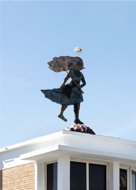 Klara Kristalova in an open air group exhibition