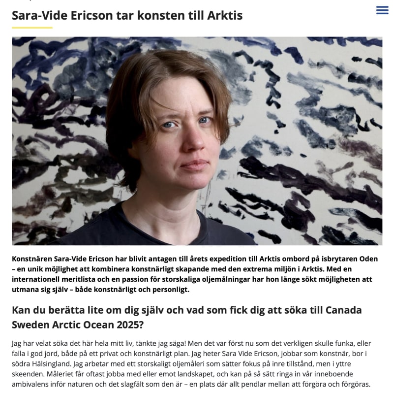 Interview in Swedish Polar Research Secretariat, Sara-Vide Ericson